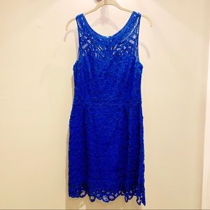 Lilly Pulitzer Blue Eyelet Dress Size L